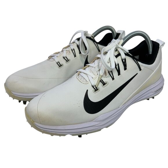 Nike Lunar Command 2 Golf Shoes Womens Size 9 Spiked Lace Up White - Picture 1 of 8
